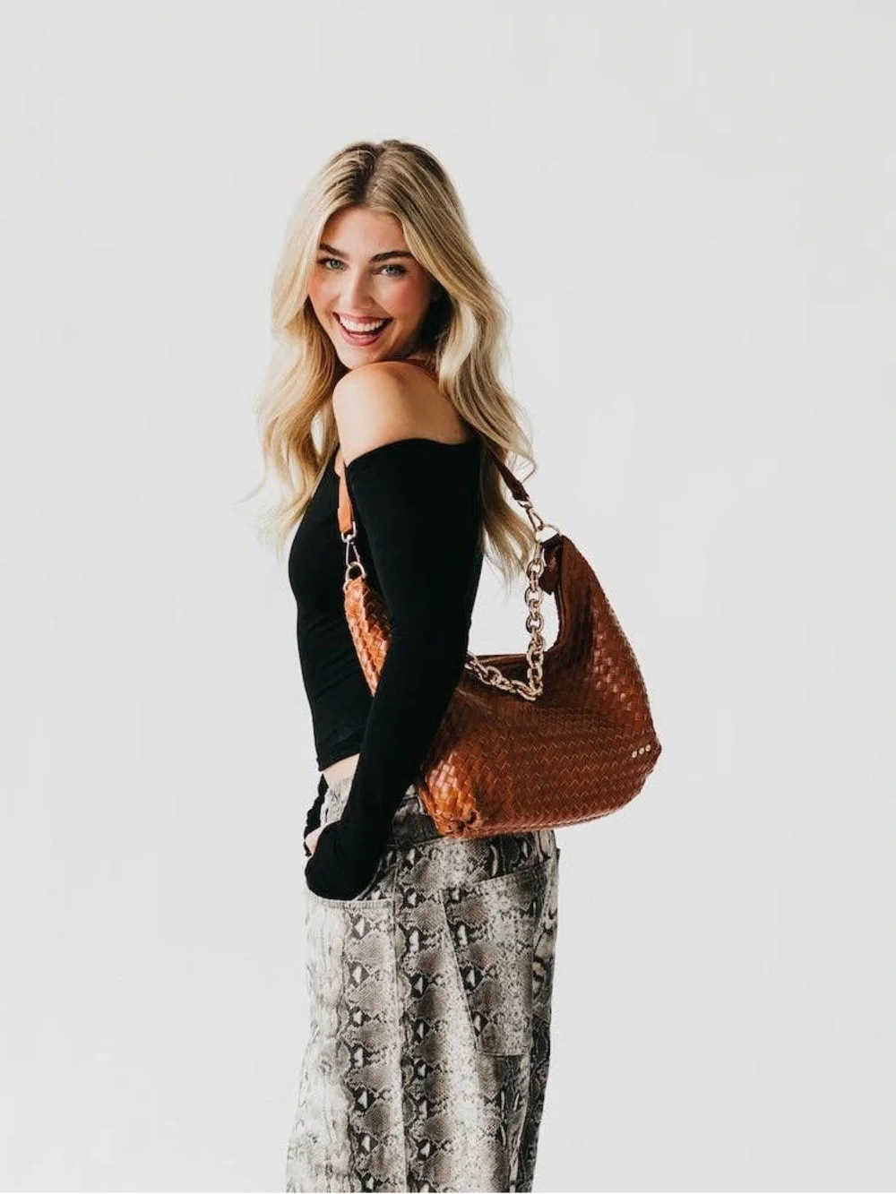 Sienna Slouchy Woven Shoulder Bag